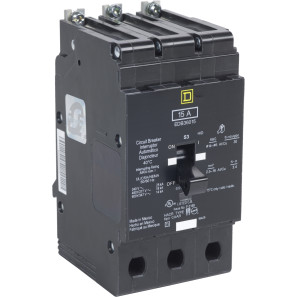Disjoncteur EDB36015-U Square D – 15 A 3 pôles 600Y/347 V bolt-on usagé