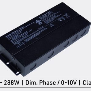 Pilote DEL dimmable LTE 288 W 24 V avec boîtier en aluminium pour installation en surface