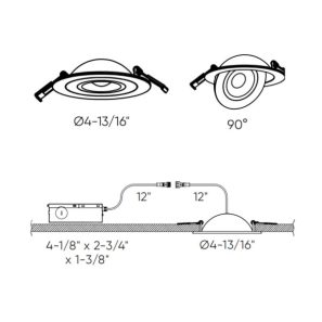 Smart 4 in Flat Gimbal Recessed, RGB+CCT – Image 3